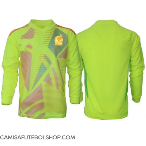 Camisa de time de futebol México Goleiro Replicas 2º Equipamento Copa America 2024 Manga Comprida